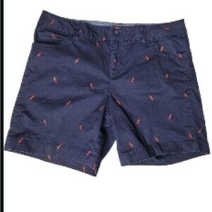 6 BASS CHILI PEPPERS TABASCO WOMEN'S red hot navy blue Mexico SHORTS MEDIUM